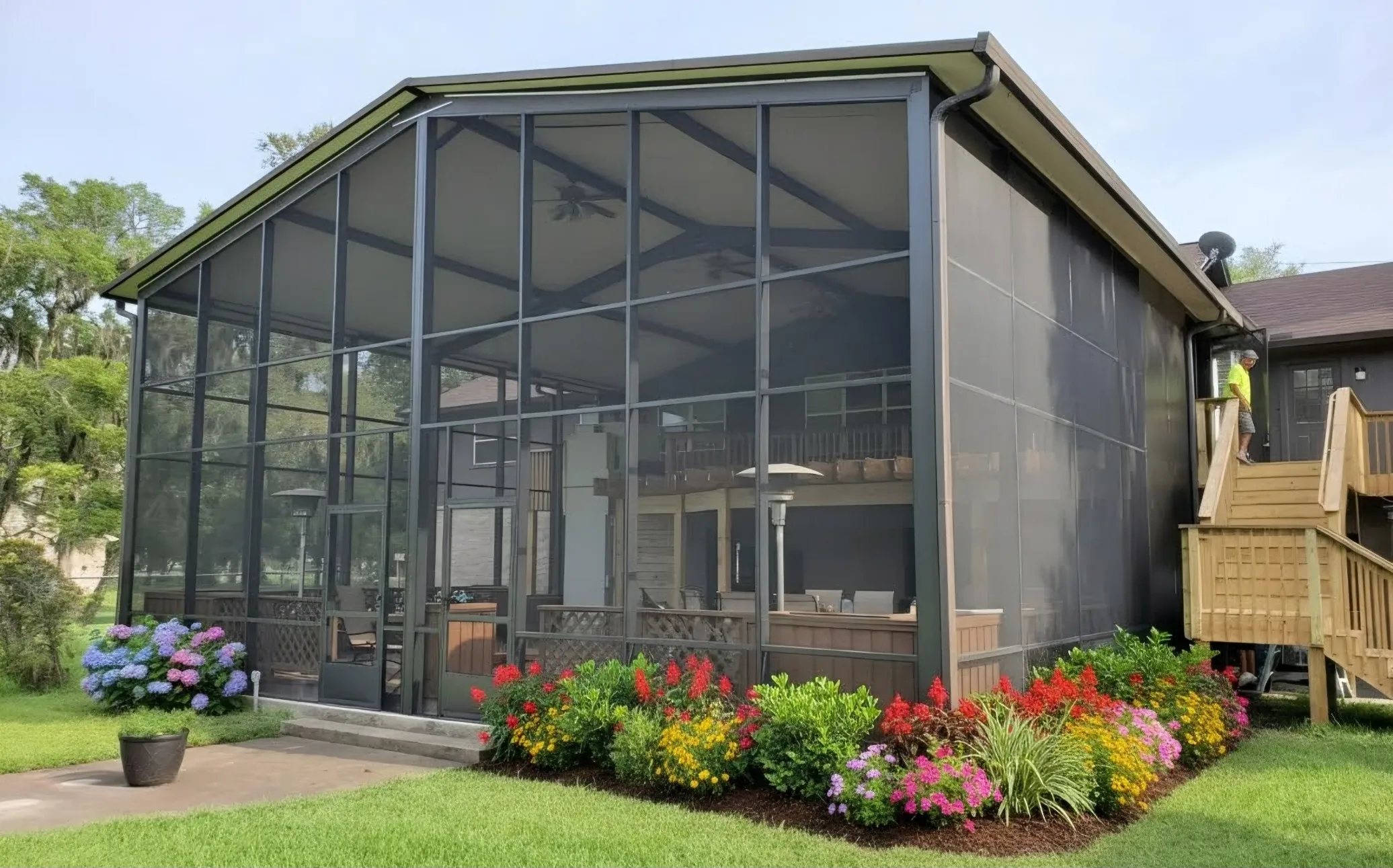 Pool cage screen enclosure service in Northwest Florida